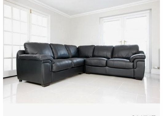 BRAND NEW LUXURY AMY FAUX LEATHER CORNER SUITE IN BLACK OR BROWN