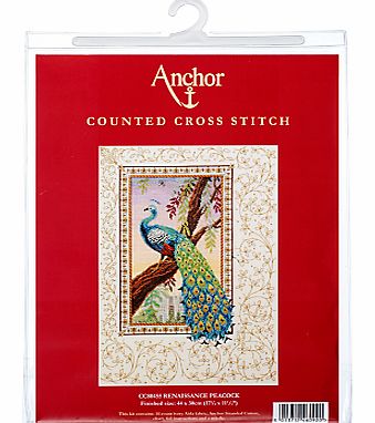 Anchor Cross Stitch Renaissance Peacock Kit