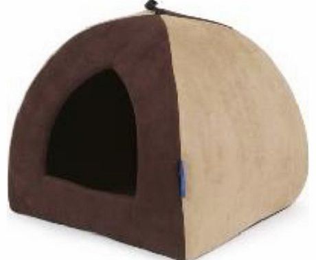 Ancol Cat Bed Ancol Sleepy Paws Pyramid - Faux Suede
