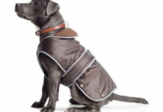 Ancol Muddy Paws Coat and Chest Protector, L, Chocolate