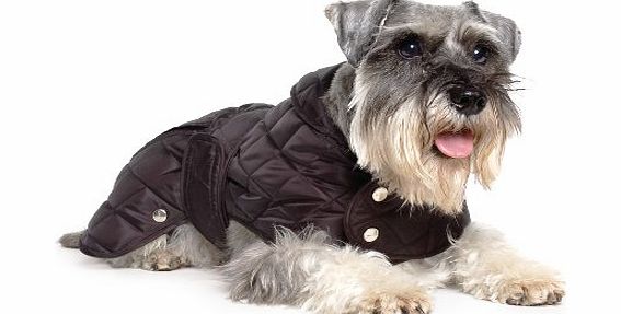 Ancol Muddy Paws Diamond Quilt Coat Black Medium