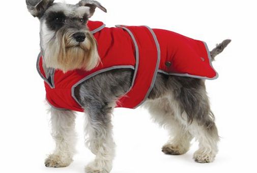 Ancol Muddy Paws Stormguard amp; Fleece Lining Coat Red Large