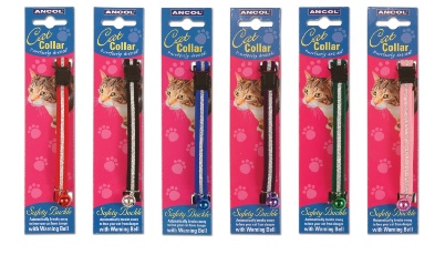 Ancol Pet Products Ancol Velvet Glitter Stripe Cat Collar