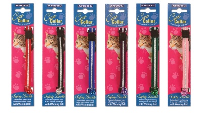 Ancol Velvet Glitter Stripe Cat Collar