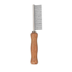Ancol Wooden Handle Comb - Coarse - Medium
