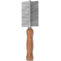 ancol Wooden Handle Comb Double Sided