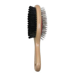 Ancol Wooden Handle Double Sided Brush (Large)