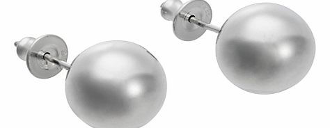 Silver Polished Ball Stud Earrings