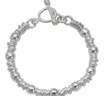 Silver Slinky Ring and Ball Bracelet