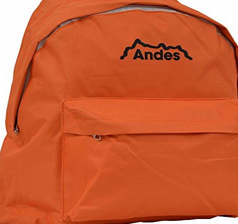 Andes 22 Litre Bright Orange Rucksack/Backpack Adults/Childs School College Bag