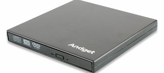 Andget USB External DVD-RW Recorder Burner Black