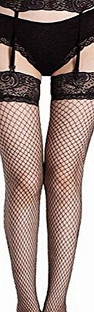 ANDI ROSE Sexy Womens Pantyhose Tights Suspender Garter Belt and Stockings Set (Black 2691)