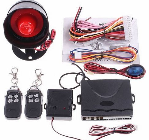 Andoer 1-Way Car Alarm Protection System with 2 Remote Control