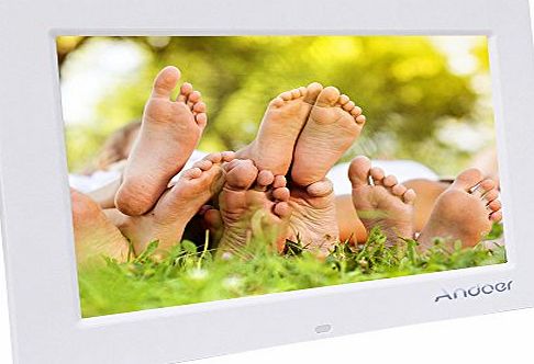 Andoer 13-inch LED Digital Picture Frame Wide Screen HD Digital Album High Resolution 1366*768 Electronic Photo Frame with Remote Control White