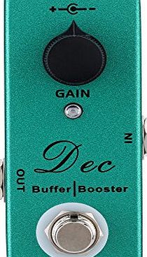 Andoer Dec Buffer Booster Electric Guitar Effect Pedal Mini Single Effect with Clean Boost True Bypass