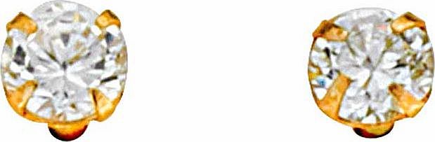 Andralok 9ct Gold Cubic Zirconia Stud Earrings