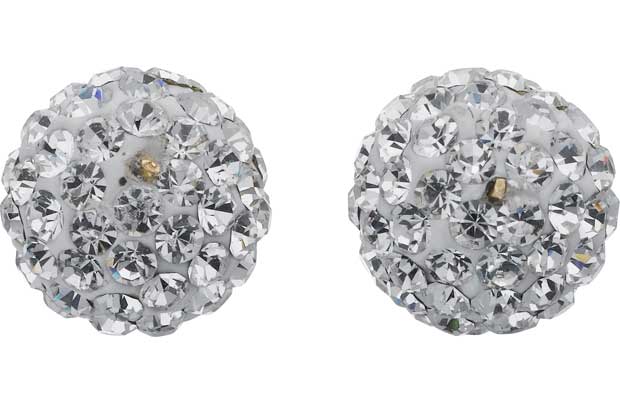 Andralok Sterling Silver Crystal Stud Earrings