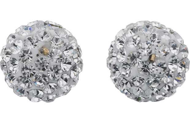 Sterling Silver Crystal Stud Earrings