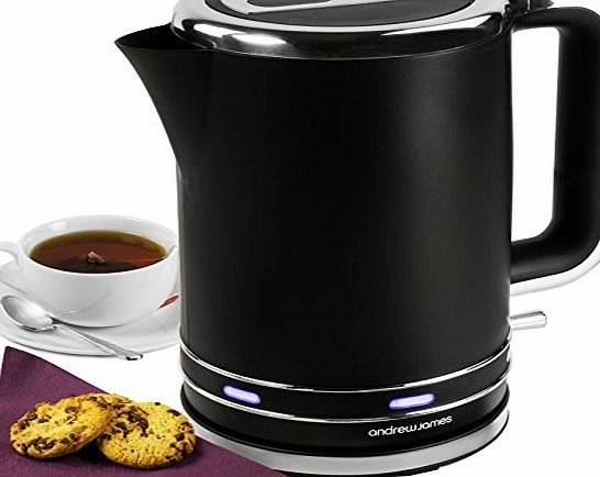 3000W Fast Boil Cordless Kettle In Matt Black With Stylish Blue Indicator Lights, 360�Swivel Base And 2 Year Warranty