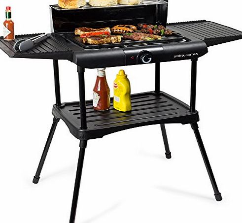 Black Deluxe Electric Indoor / Outdoor BBQ With Stand, Ideal For Use All Year Round