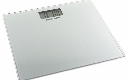 Andrew James Electronic Personal Glass Platform Bathroom Scales With 2 Year Manufacturers Warranty