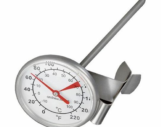Andrew James Milk Frothing Thermometer, High Quality Grade 304 Stainless Steel