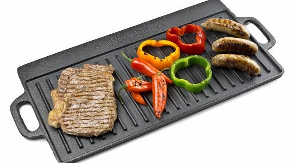 Andrew James Non-Stick Cast Iron Reversible Griddle Pan