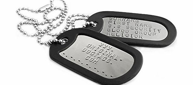 ANDREW MILITARY DOG TAGS - EMBOSSED PERSONALISED FREE ! 2 x DOG TAGS amp; 2 X BALL CHAINS LONG 26 amp; SHORT 4.5 2 x DOG TAGS SILENCERS This listing offers the 1 set for 1 Person of military Dog Tags.