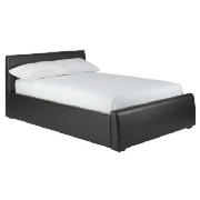 Andros Faux Leather Double Ottoman Bed, Antique