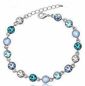 Swarovski Elements Crystal blue light blue Austrian Crystal bracelet diamante