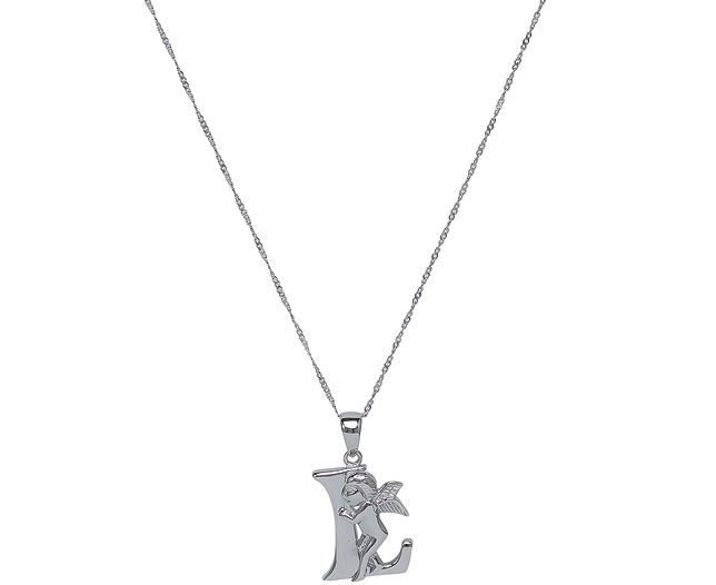 angel Initial Necklace - L