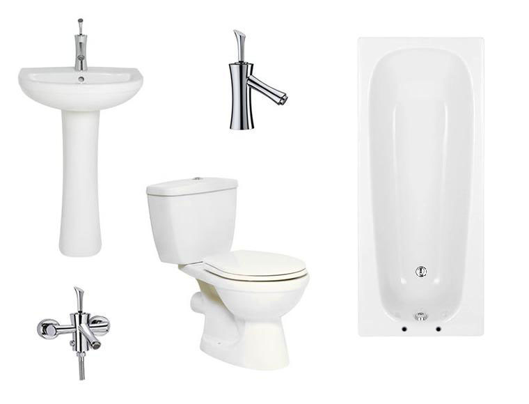Suite Package A-s (basin wc steel bath taps)