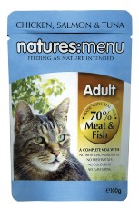 Anglian Meat Products Anglian Natures Menu Cat Chicken Salmon and Tuna 100g x 12