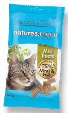 Natures Menu Cat Treats Salmon and Trout 65g