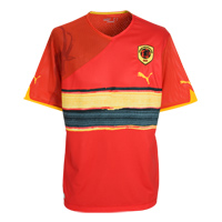 Angola Home Shirt 2009/11 - Red/Gold.