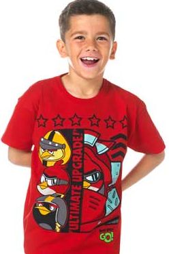 Angry Birds Boys Red Go T-Shirt - 10-11 Years