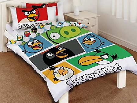 Angry Birds Montage Duvet Cover and Pillowcase Set