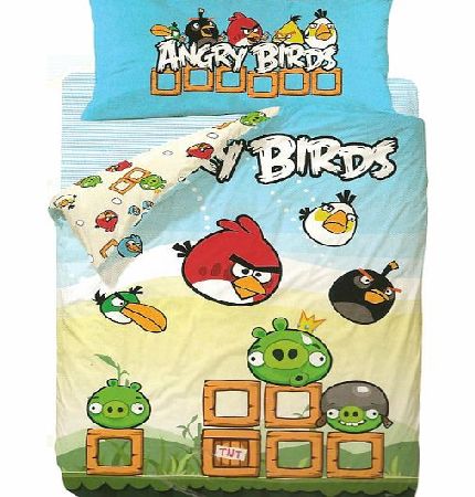 Angry Birds Single Duvet Cover - Reversible