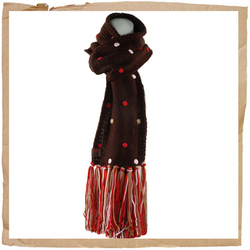 Animal Arth Spotted Scarf Brown