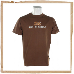 Animal Baboon Crew Printed Tee Dark Earth