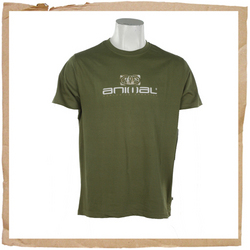 Animal Baboon Crew Printed Tee Loden Green