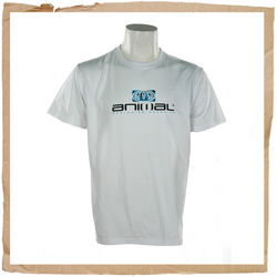 Animal Baboon Crew Printed Tee White