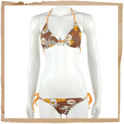 Animal Blossom Bikini  French Roast