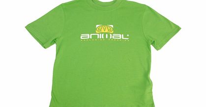 Boys Animal Carr Crew Printed T-Shirt. Flourite