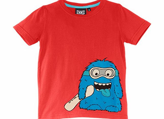 Animal Boys Hangfive T-Shirt, Red (Tomato), 2 Years