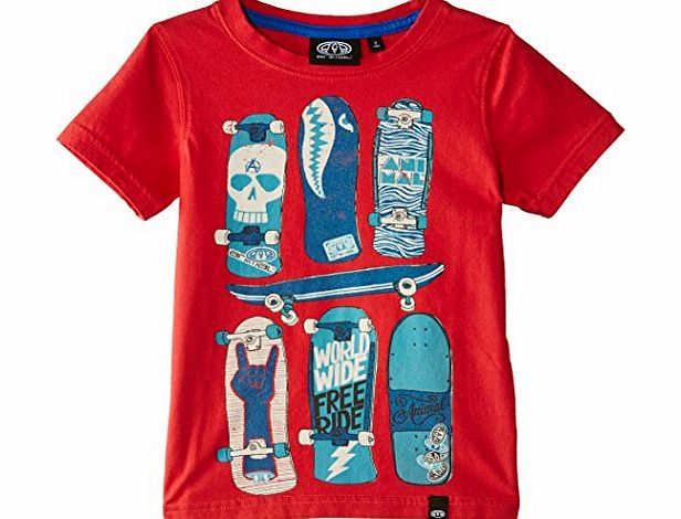 Animal Boys Helter T-Shirt, Multicoloured (Hibiscus), 13 Years (Manufacturer Size:Large)