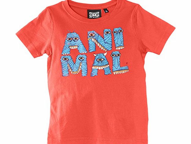Boys Huggs T-Shirt, Red (Tomato), 7 Years (Manufacturer Size:X-Small)