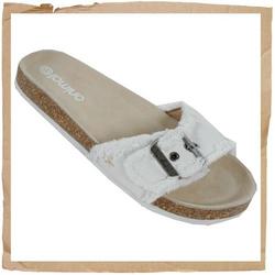 Animal Corfe Sandals White