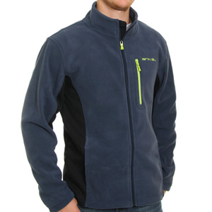Deben Windproof zip fleece - Ink Navy