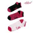 Dragonfly 3 Pack Socks - Fuchsia